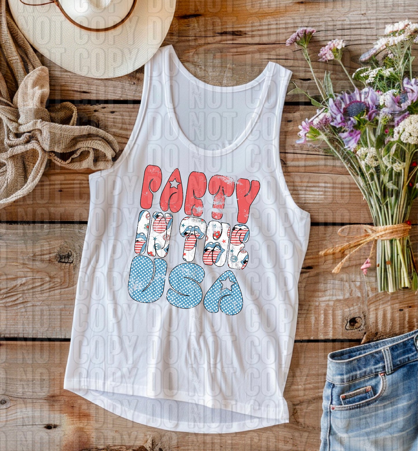 Party In The USA Retro DTF Transfer