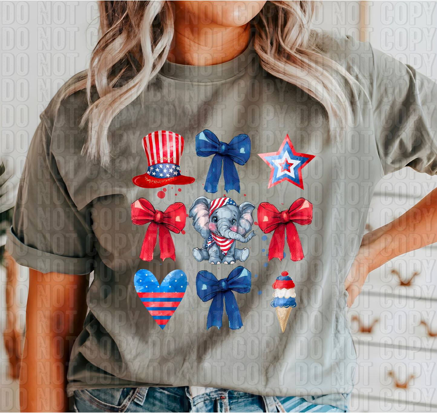 Patriotic Coquette Icons DTF Transfer