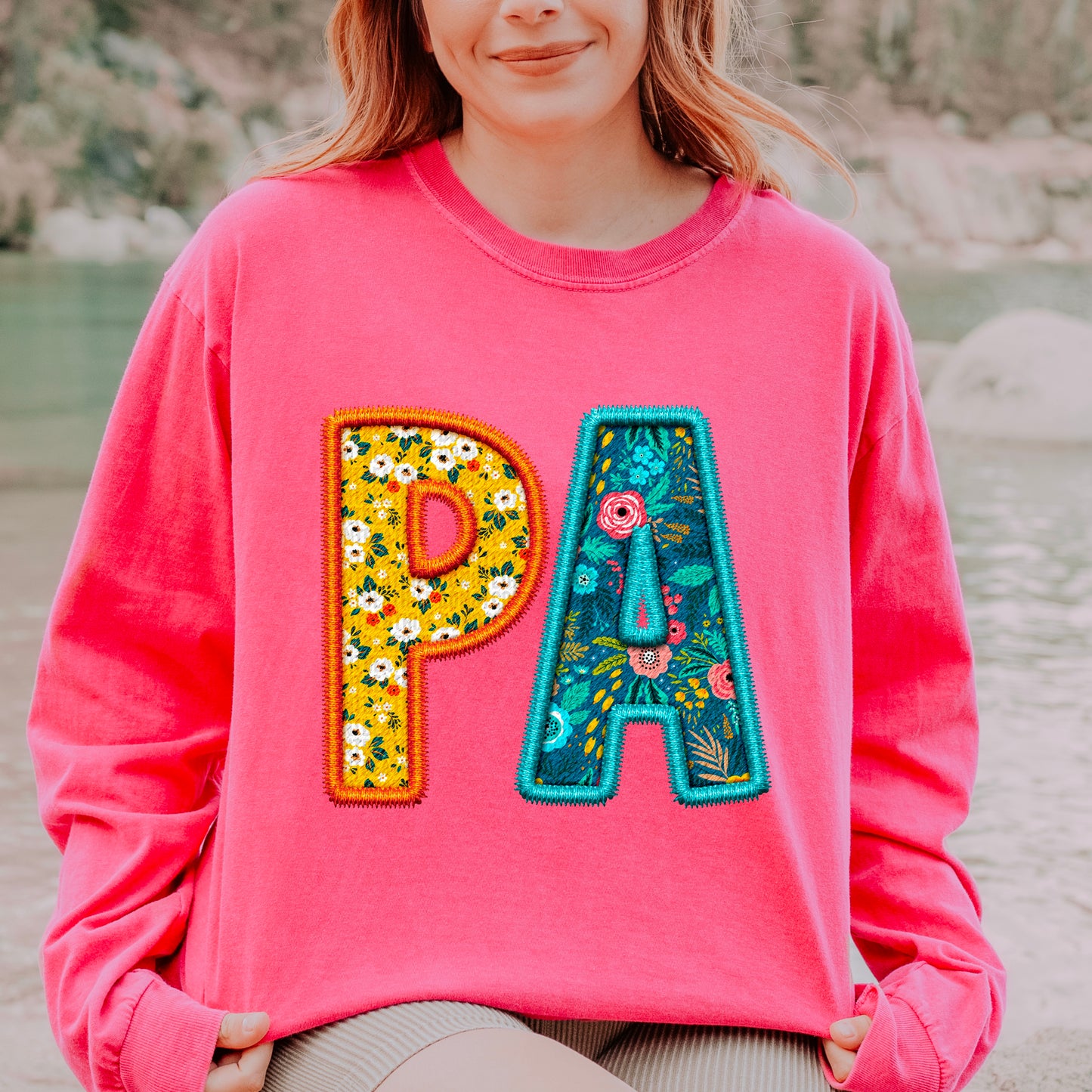 PA Spring Embroidery Faux DTF Transfer