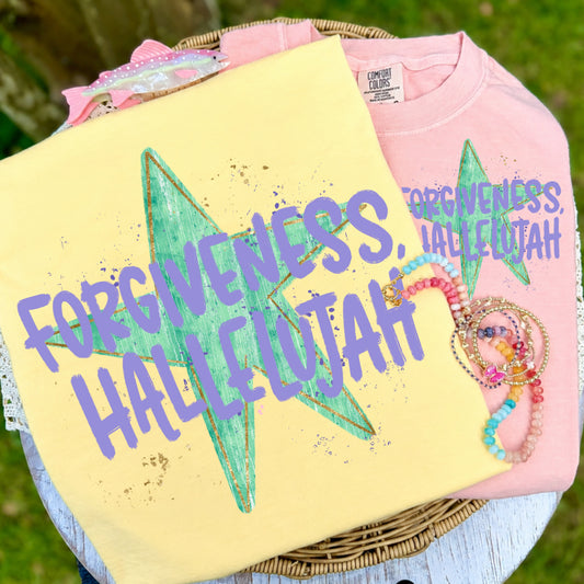 Forgiveness, Hallelujah Star DTF Transfer