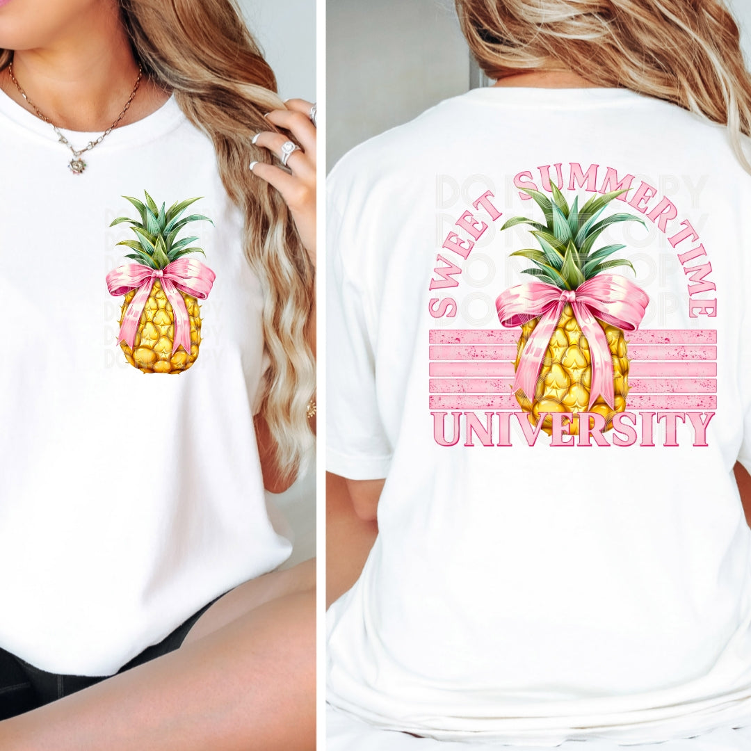 Sweet Summertime University Front/Back DTF Transfer