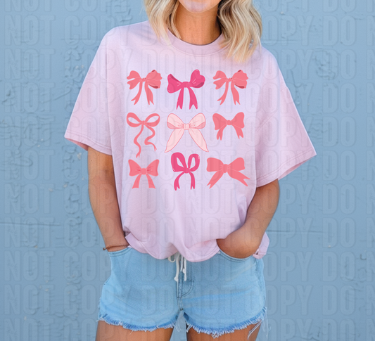 Pink Coquette Bow Collage DTF Transfer