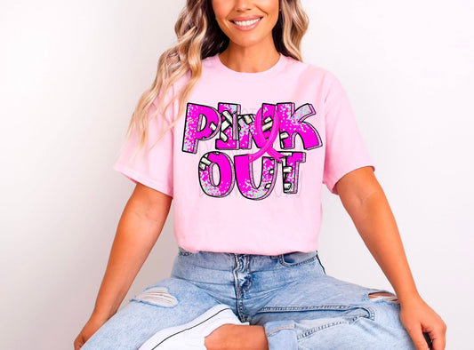 Pink Out Football DTF Transfer