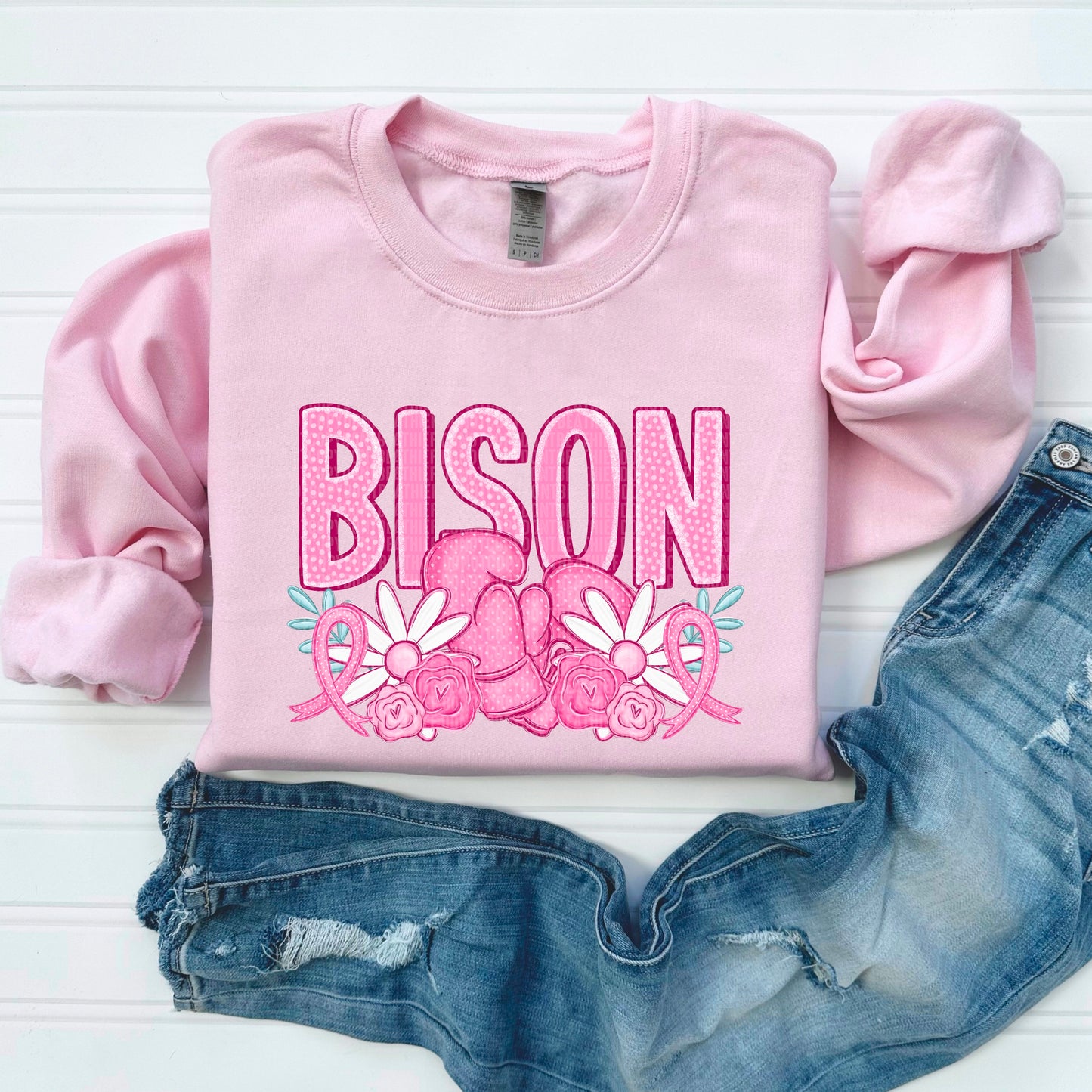 Bison Pink Out Mascot DTF Transfer