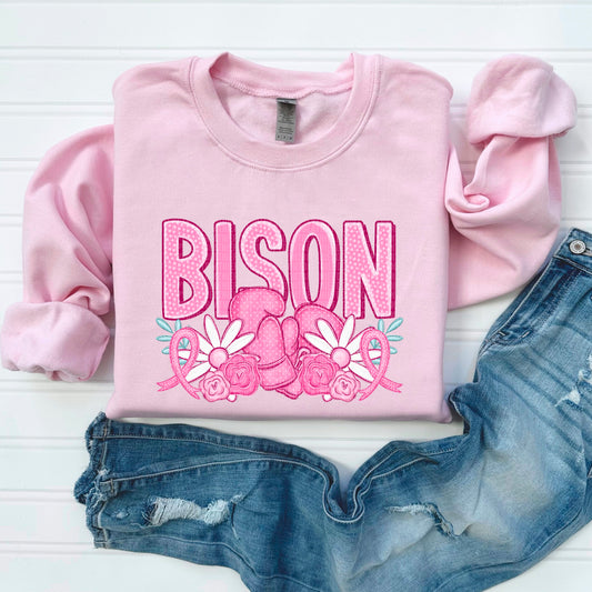 Bison Pink Out Mascot DTF Transfer