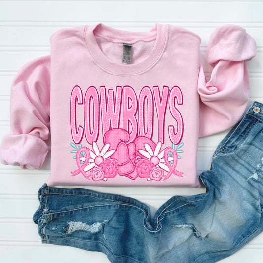 Cowboys Pink Out Mascot DTF Transfer