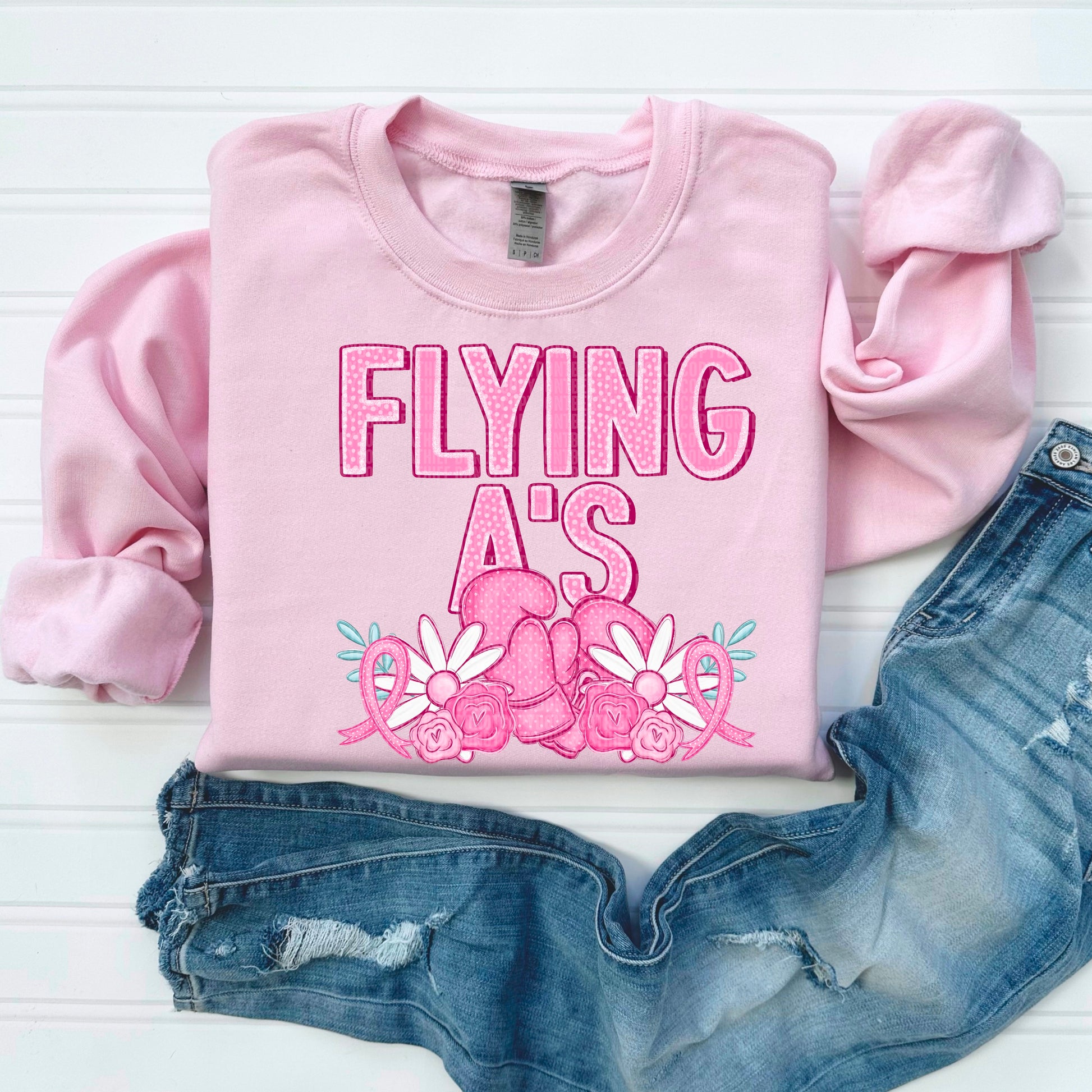 Flying As Pink Out Mascot DTF Transfer