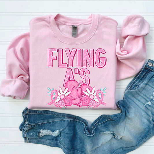 Flying As Pink Out Mascot DTF Transfer