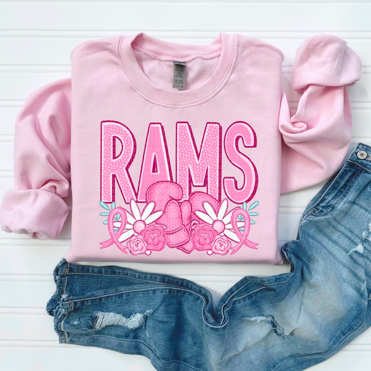 Rams Pink Out Mascot DTF Transfer