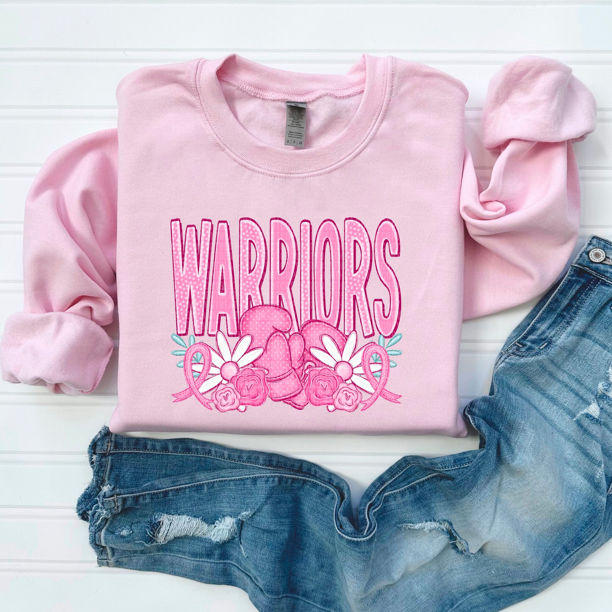 Warriors Pink Out Mascot DTF Transfer