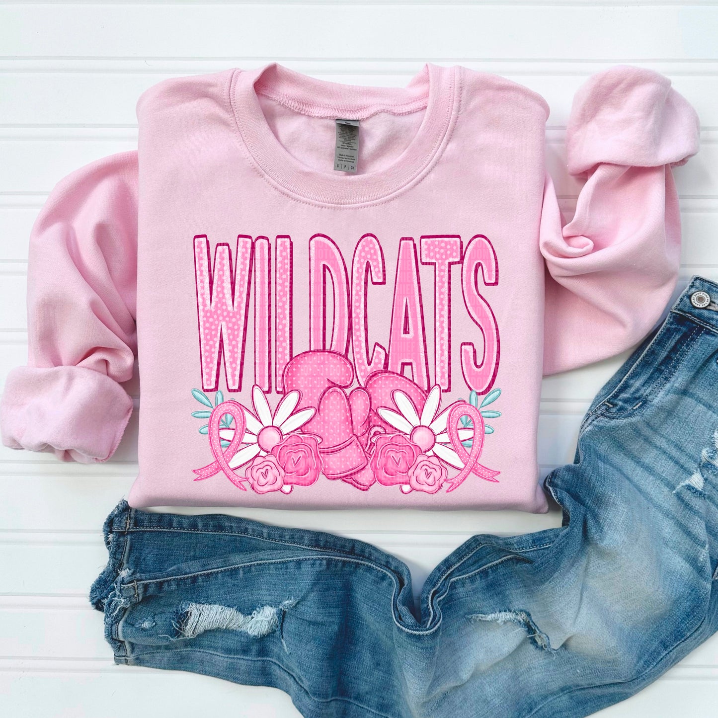Wildcats Pink Out Mascot DTF Transfer