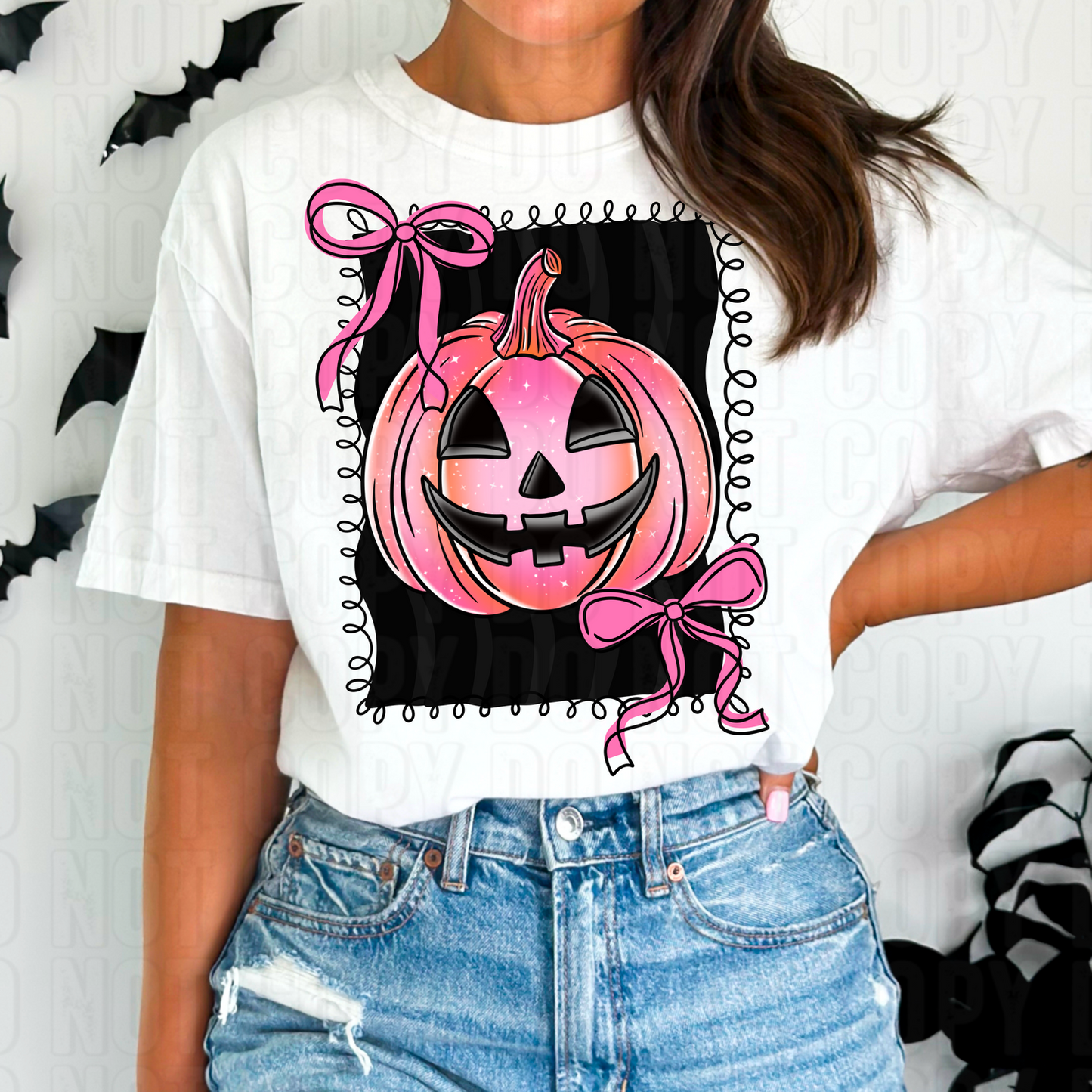 Pink Neon Pumpkin DTF Transfer
