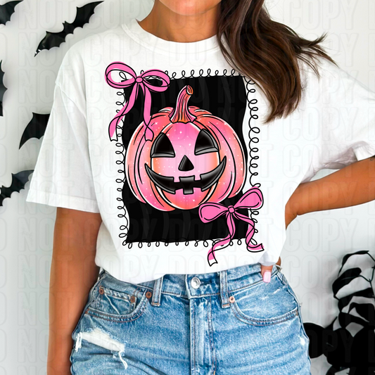 Pink Neon Pumpkin DTF Transfer