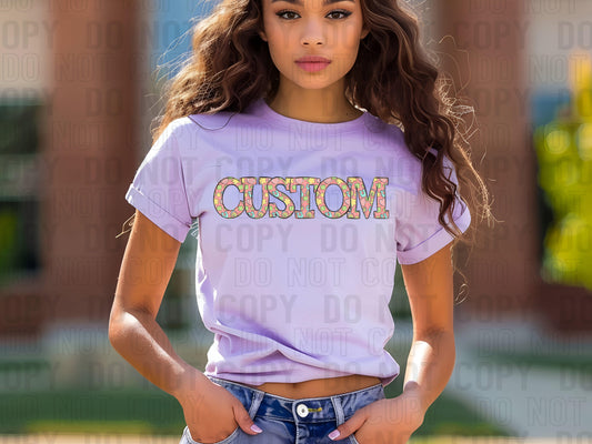 Pink Charms Custom/Name Personalized DTF Transfer