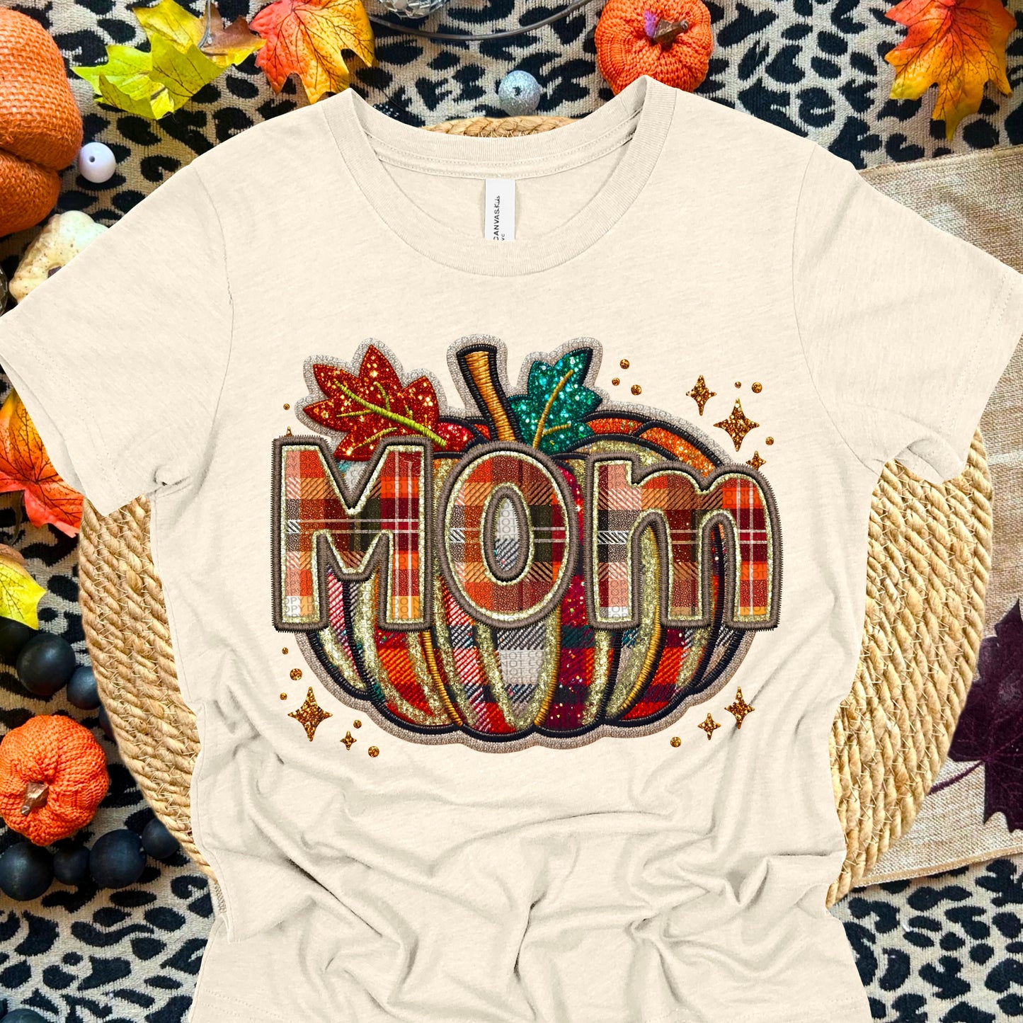 Plaid Pumpkin Mom DTF Transfer