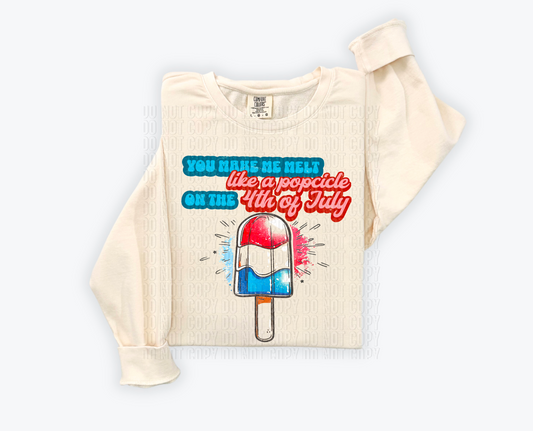 Popsicle On The 4th Of July DTF Transfer