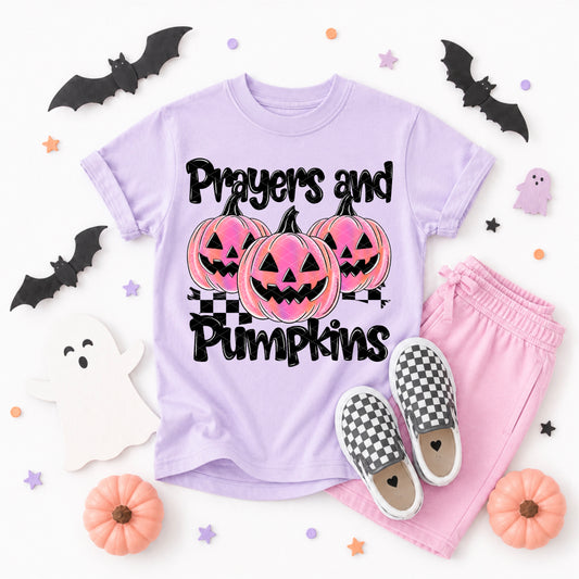Prayers And Pumpkins Pink DTF Transfer