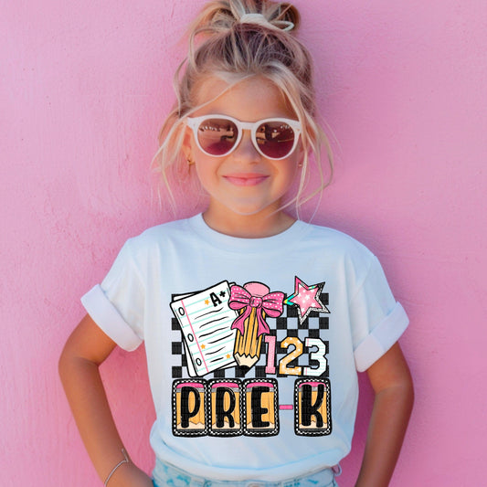 Pre-k School Checkered DTF Transfer