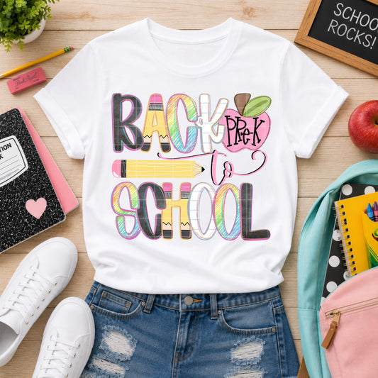 Back To School Pre-k DTF Transfer