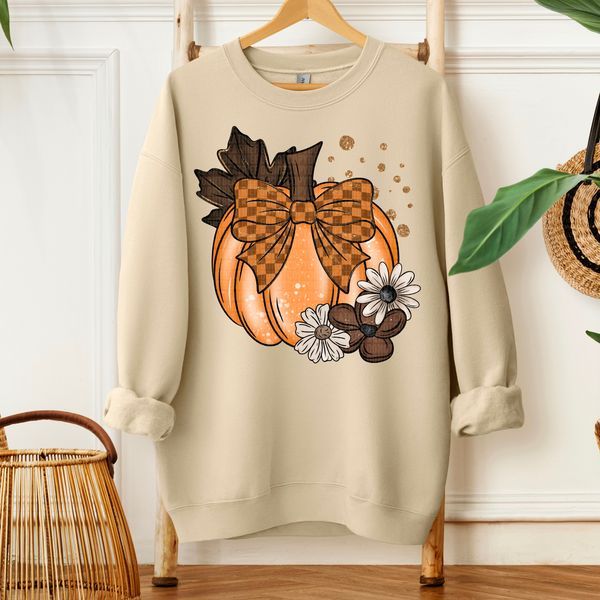 Pumpkin Floral DTF Transfer