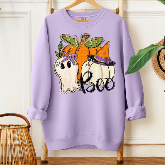 Pumpkin Ghost Boo DTF Transfer