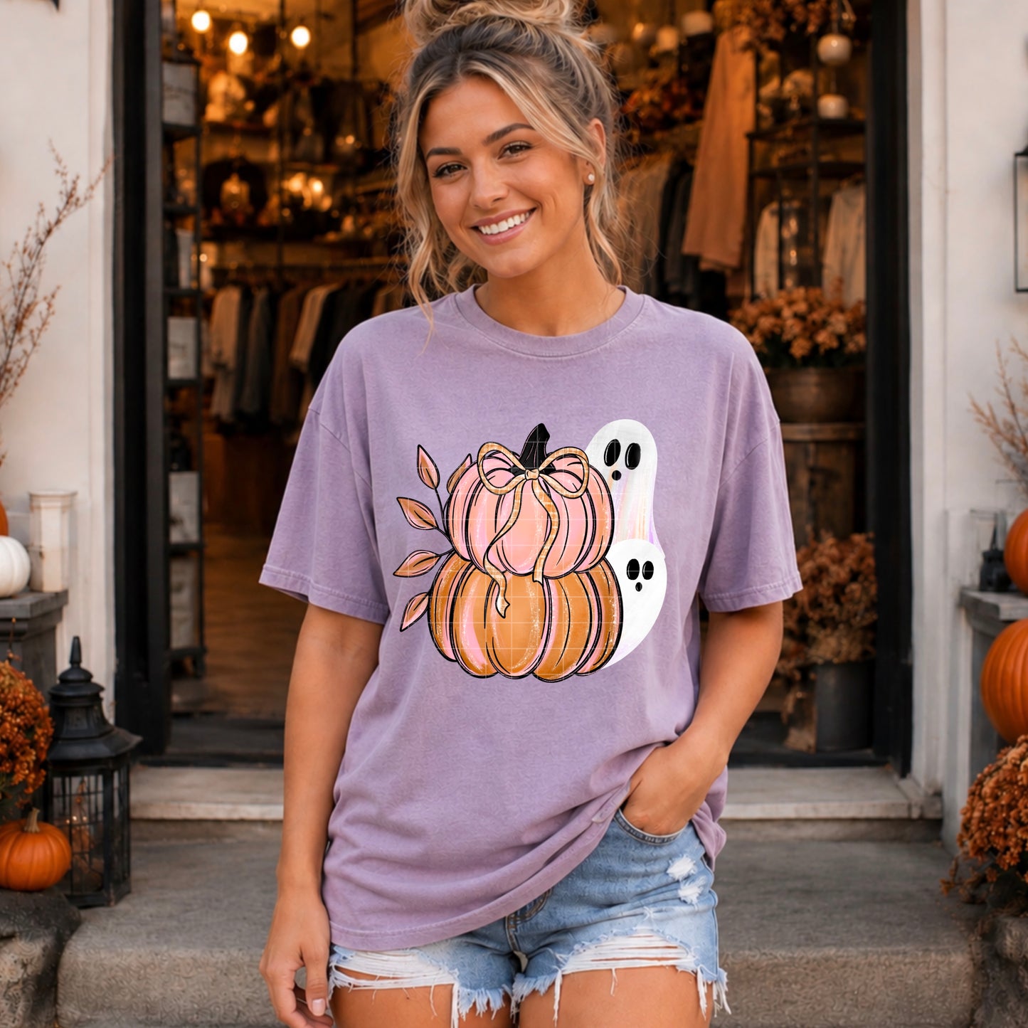 Pumpkin Ghost DTF Transfer