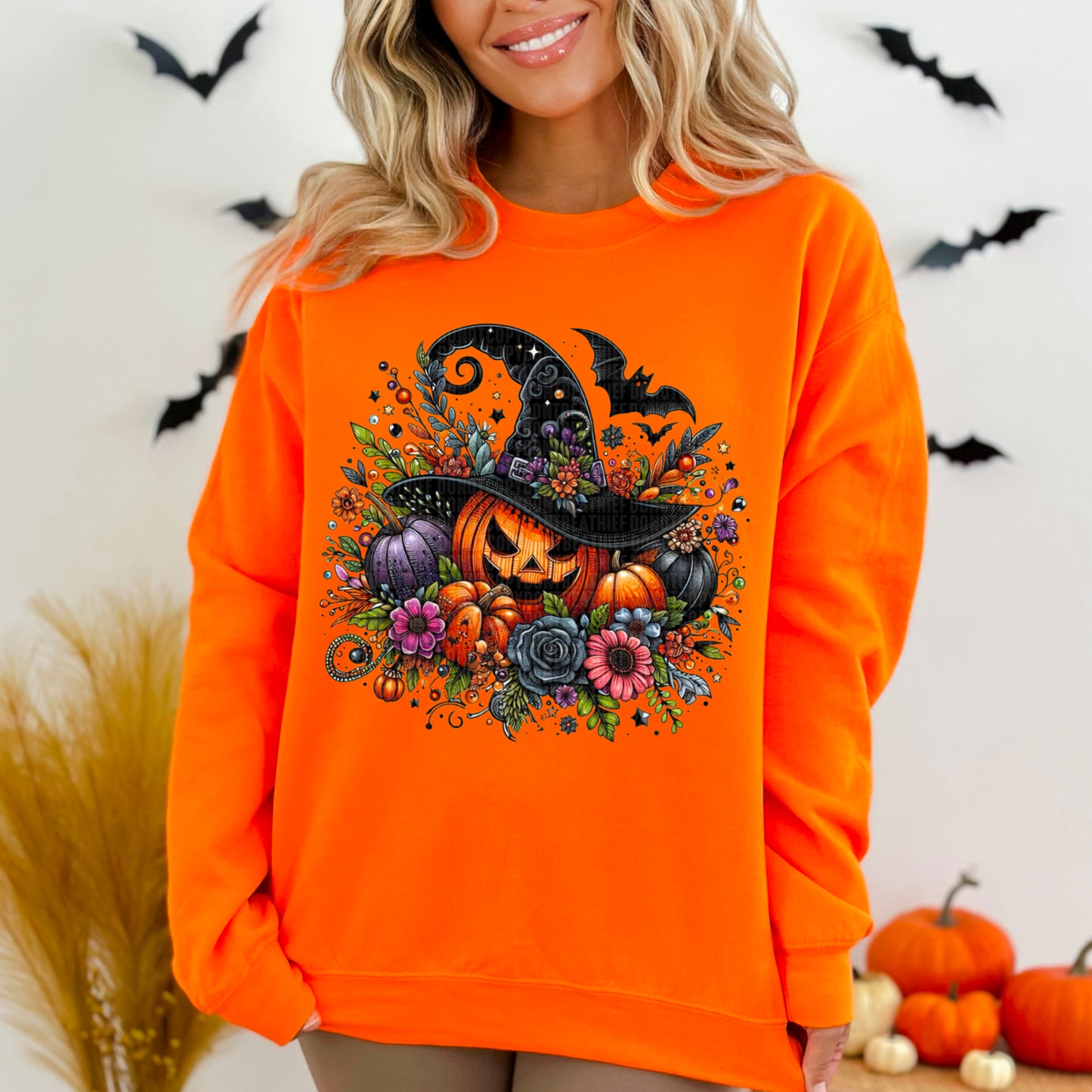 Pumpkin Witch Halloween DTF Transfer