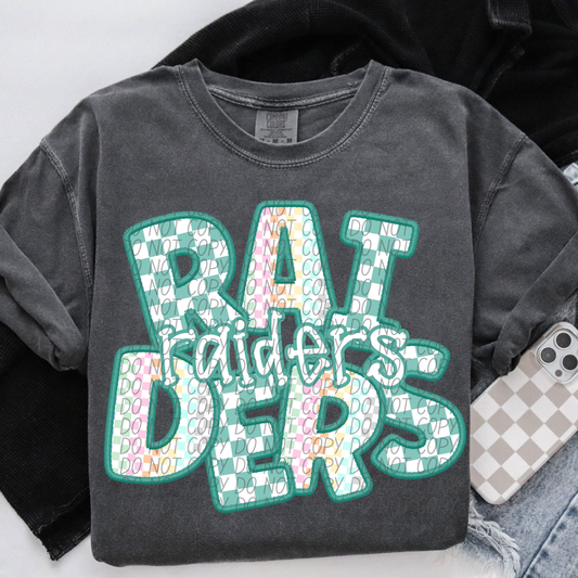RAIDERS CS Checker Mascot DTF Transfer