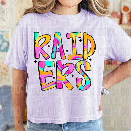 Raiders Colorful Mascot DTF Transfer