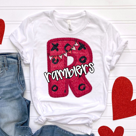 Ramblers Valentine School Spirit DTF Transfer