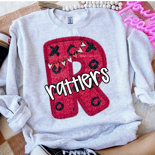 Rattlers Valentine School Spirit DTF Transfer