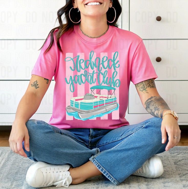 Redneck Yacht Club Stripes DTF Transfer