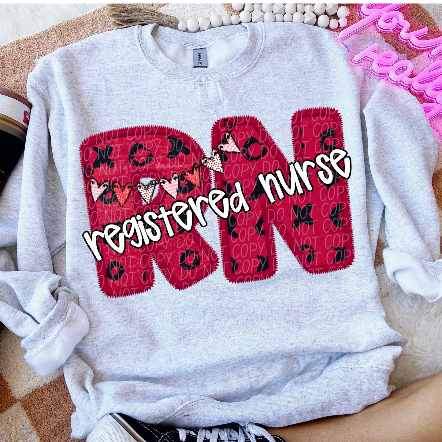 Registered Nurse Valentine Letter DTF Transfer