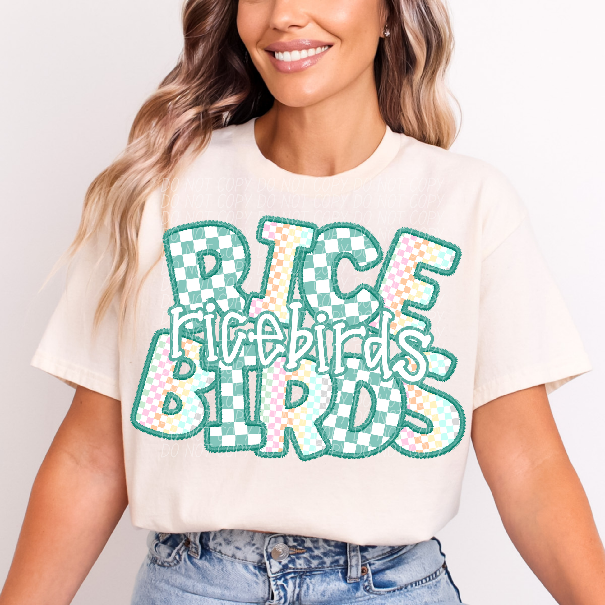 RICEBIRDS CS Checker Mascot DTF Transfer