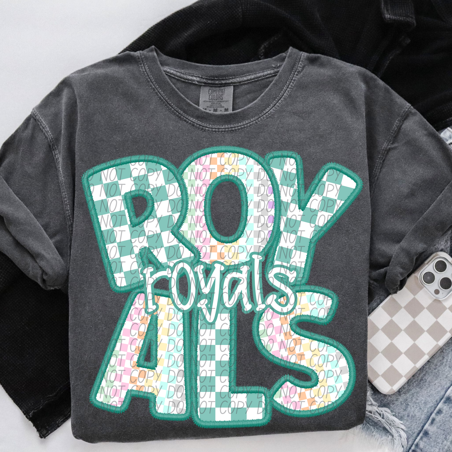 ROYALS CS Checker Mascot DTF Transfer