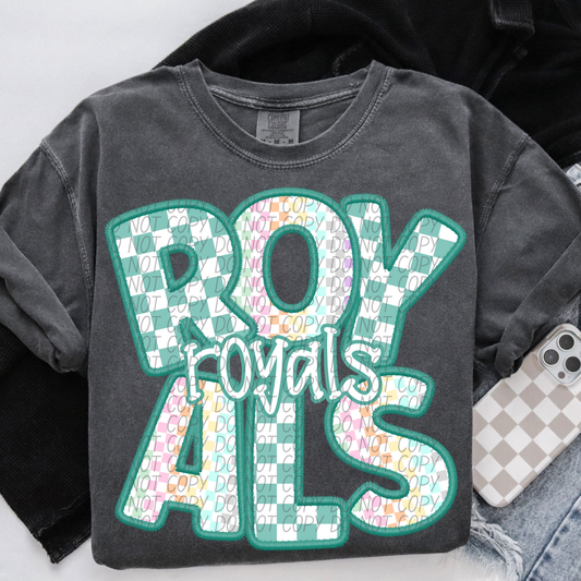 ROYALS CS Checker Mascot DTF Transfer