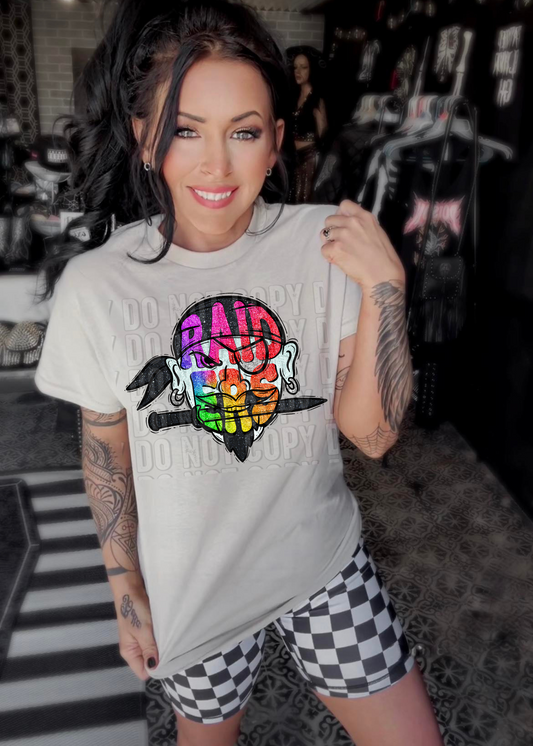 Raiders Pirate Glittery Colorful Mascots DTF Transfer