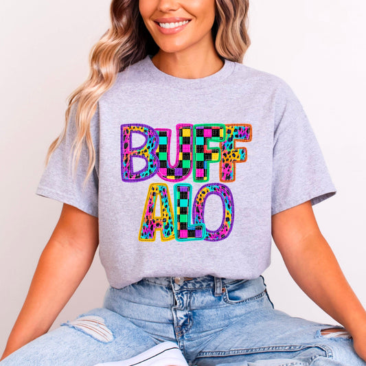 Buffalo Rainbow Mascot DTF Transfer