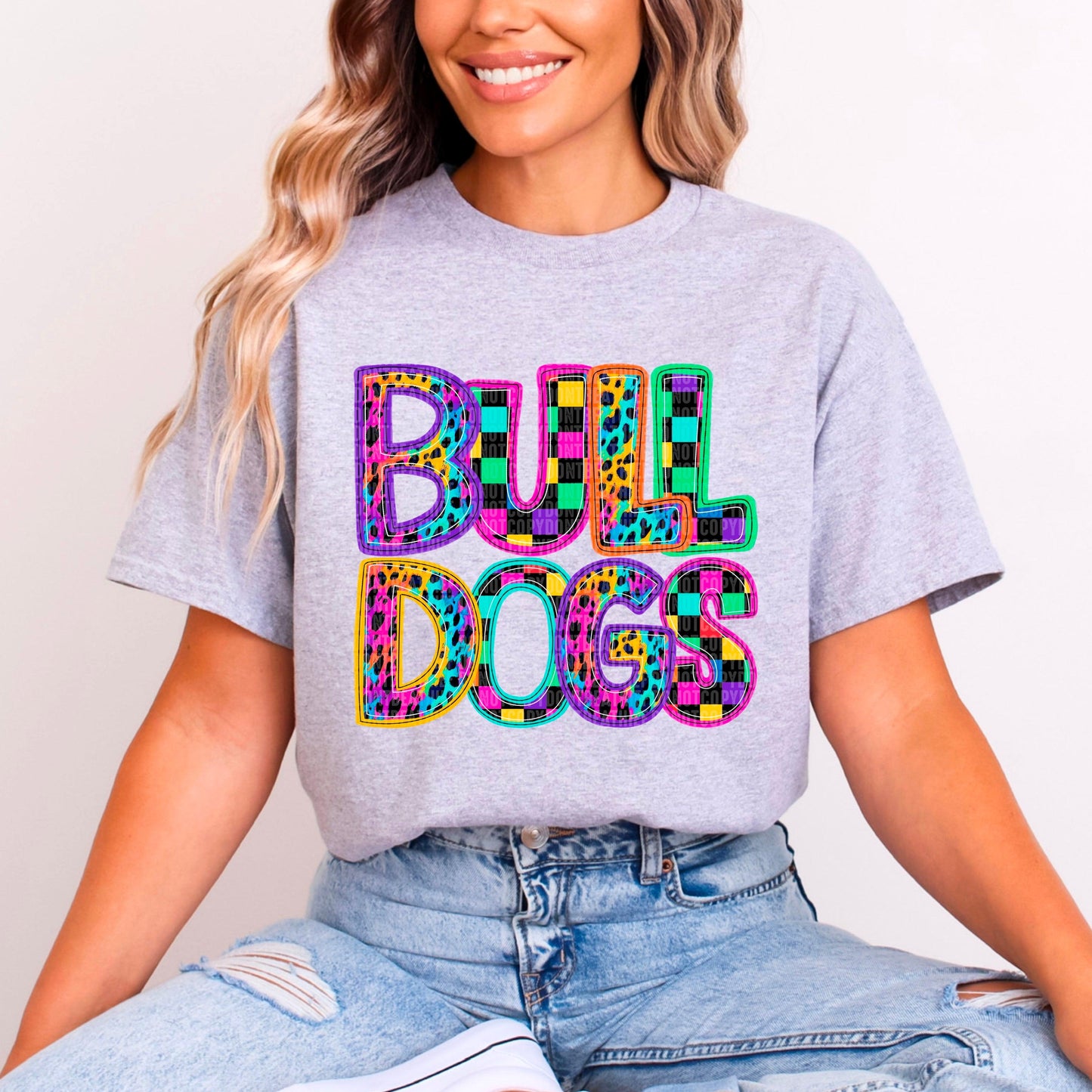 Bulldogs Rainbow Mascot DTF Transfer