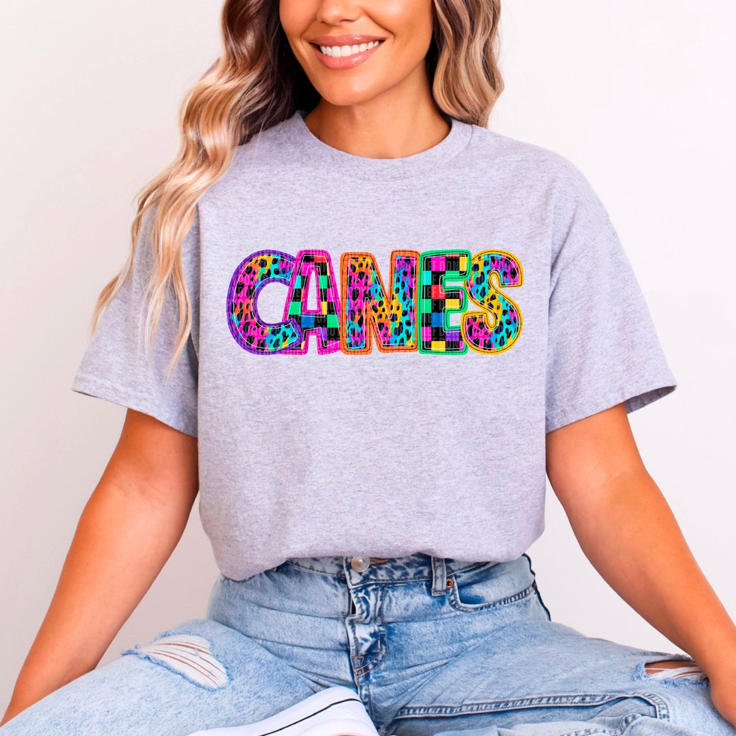 Canes Rainbow Mascot DTF Transfer