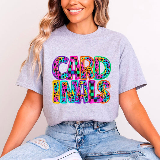 Cardinals Rainbow Mascot DTF Transfer