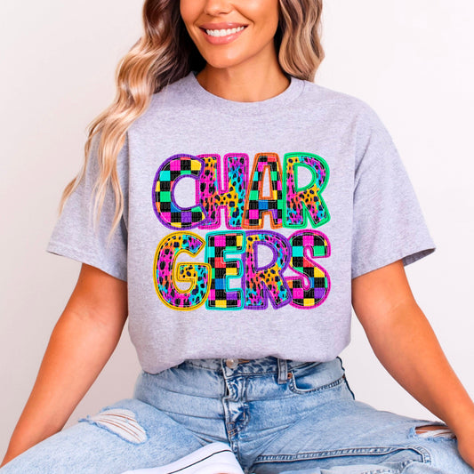 Chargers Rainbow Mascot DTF Transfer