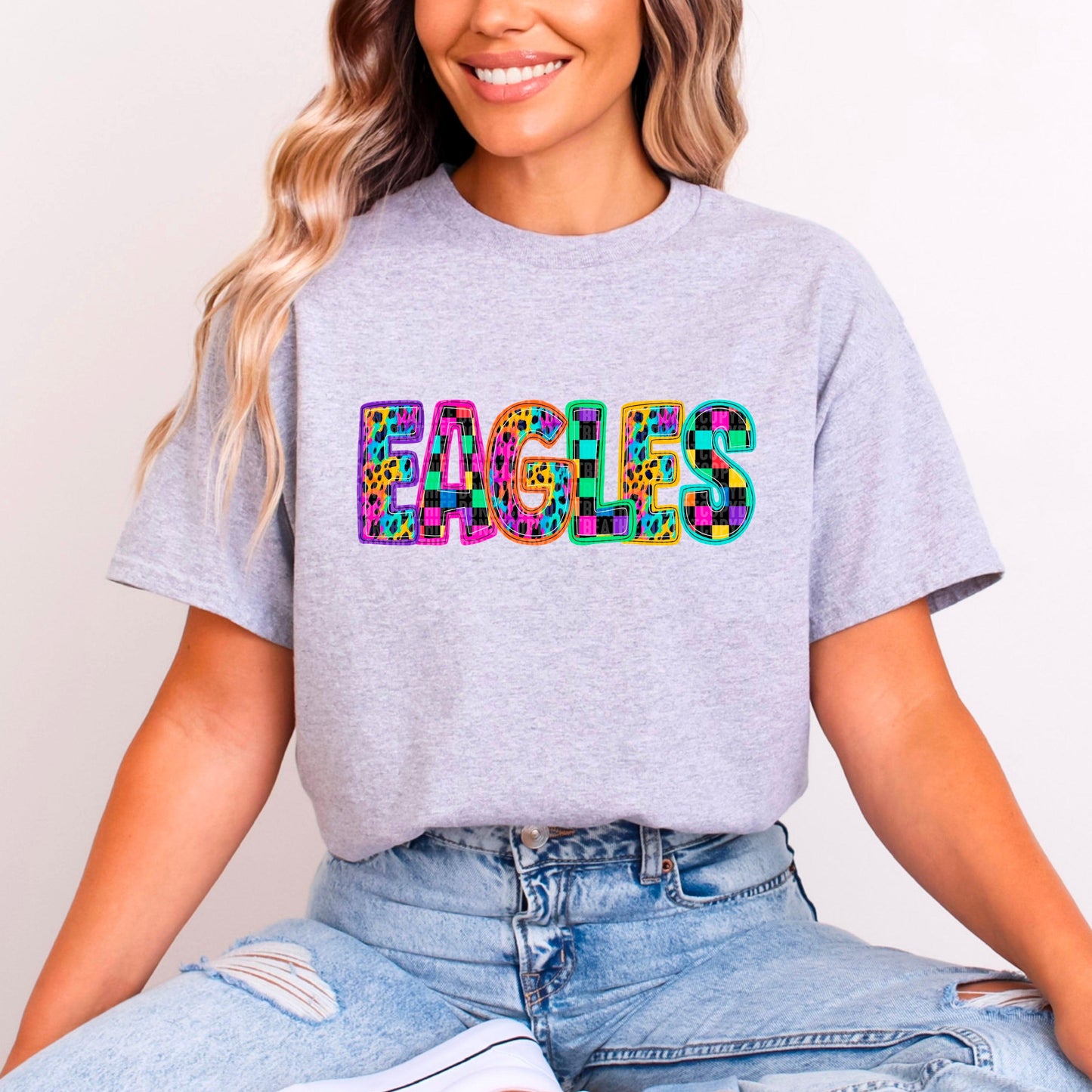 Eagles Rainbow Mascot DTF Transfer