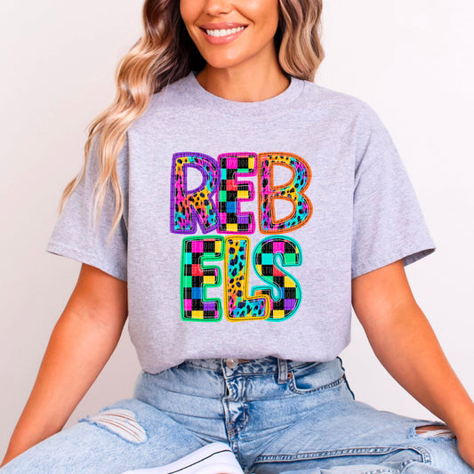 Rebels Rainbow Mascot DTF Transfer