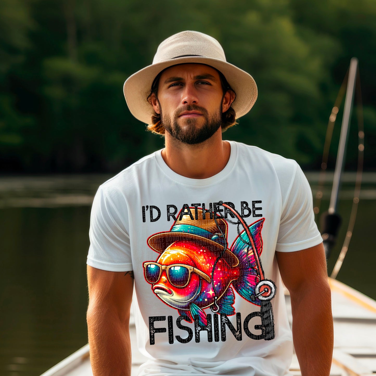 Rather Be Fishing DTF Transfer