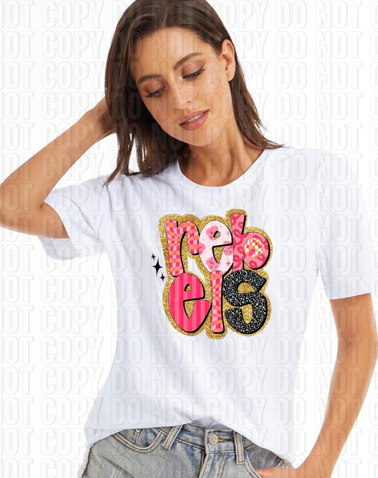 Retro Pink Mascots DTF Transfer