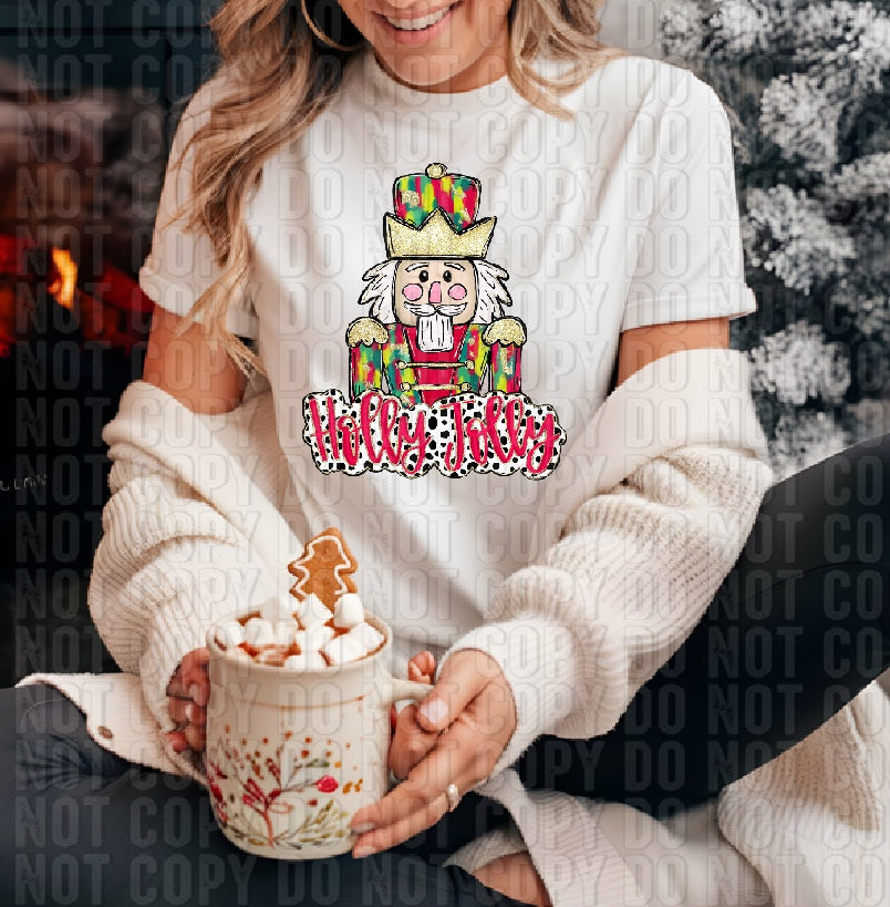 Red Green Holly Jolly Nutcracker DTF Transfer