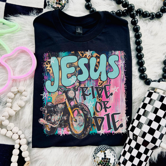 Ride Or Die Jesus DTF Transfer