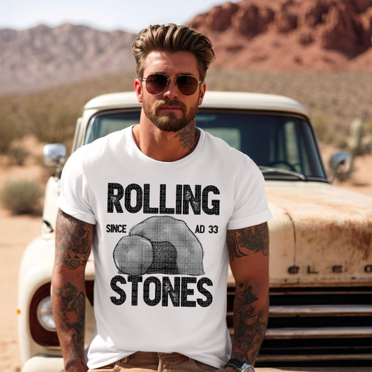 Rolling Stone Black DTF Transfer