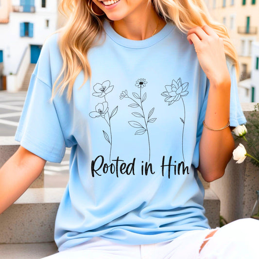 Rooted In Him DTF Transfer